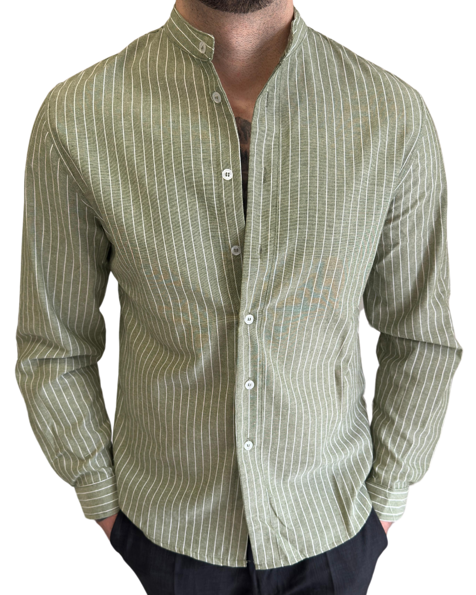 Camicia beige e verde coreana | Stile Naturale Coreano