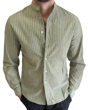 Camicia beige e verde coreana | Stile Naturale Coreano