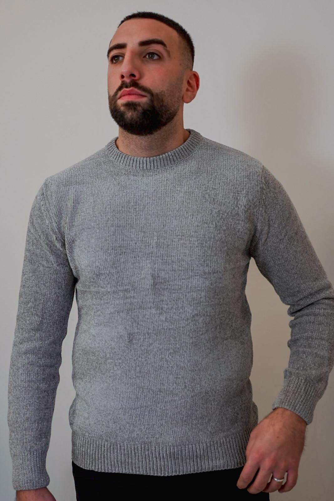 MAGLIONE CINIGLIA GRIGIO