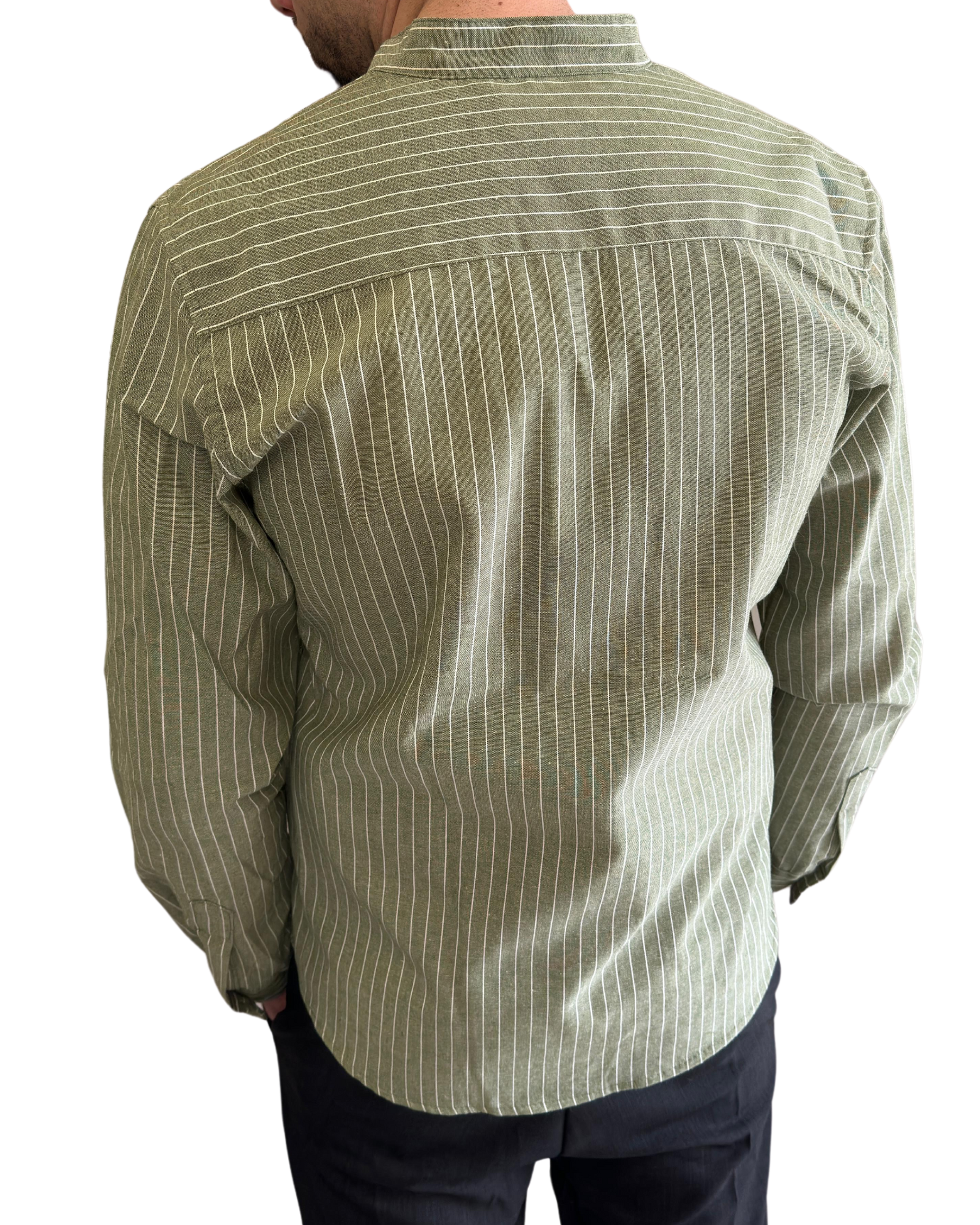 Camicia beige e verde coreana | Stile Naturale Coreano