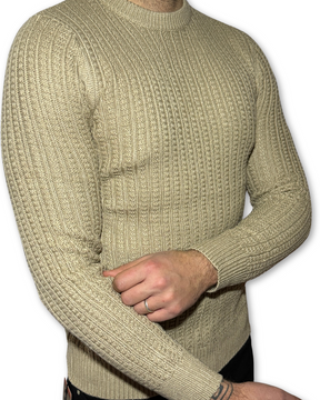 Sabbia Intrecciata | Maglione Intrecciato Beige